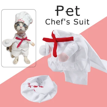 

New Hot Cute Pet Dog Cat Clothes Fun Fancy Costume Puppy Chef Uniform Coat Pet Supplies SMD66