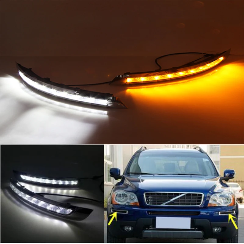 Светодиодный дневной светильник для VOLVO XC90 2007 2008 2009 2010 2011 2012 2013 светодиодный DRL