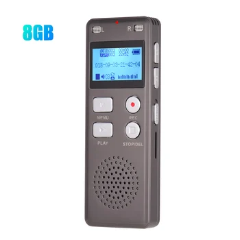 

Professional 8GB Digital Voice Recorder Recorder MP3 Music Player One-Button Recording Voice-Activated With WAV/MP3 Player