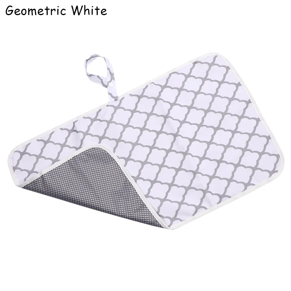 Geometric White Пеленальный Коврик для младенцев, пеленка для детей, пеленка для путешествий, переносная моющаяся Пеленка, пеленальный коврик, водонепроницаемый детский матрас, пеленка для мочи - Цвет: Geometric White