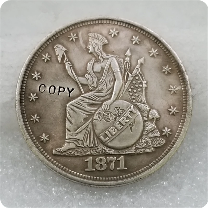 США 1871 индийский головной убор узоры долларов копия | Дом и сад