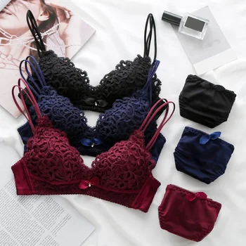 

Women's Sexy Bra Set Push Up Lace Bra 2019 Fashion Bra and Panties Set