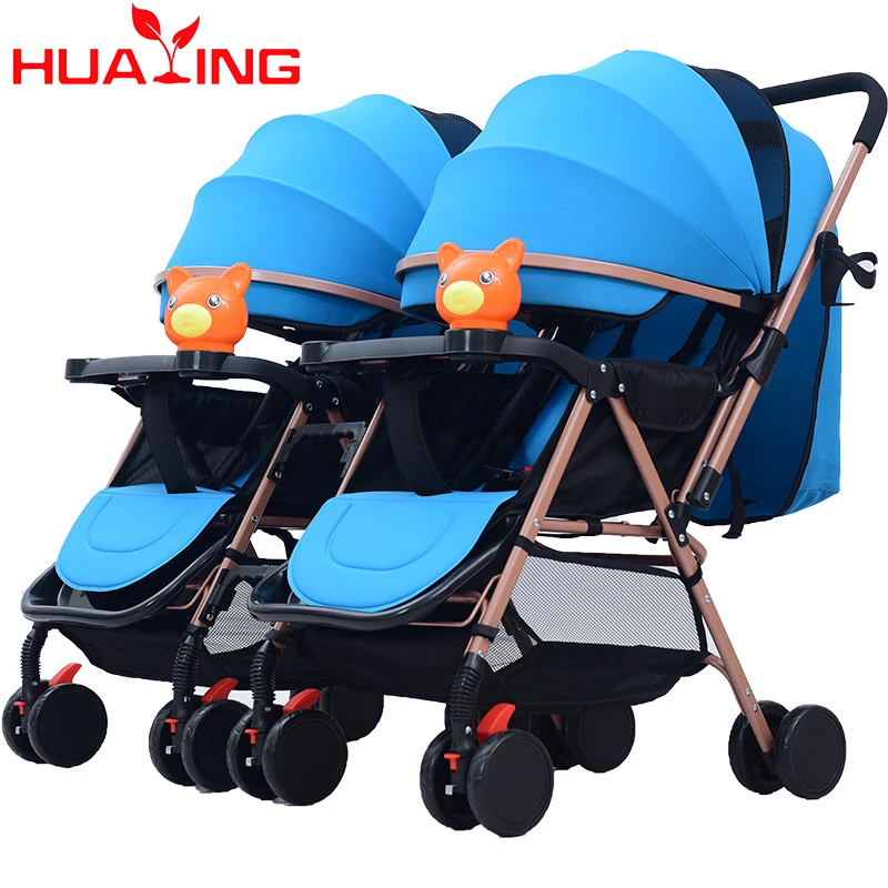  With music box can be taken apart double stroller portable twins strollers can sit can be folded ba