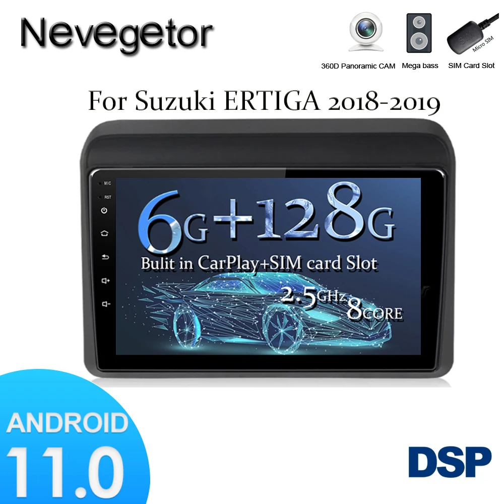 DVD-плеер для Suzuki Ertiga 2018 2019 Android 11 0 мультимедийный автомобильный