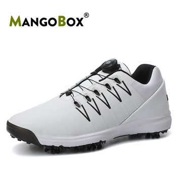 

New Trend Golf Men Shoes Quick Lacing Mens Golf Sneakers Leather Men Sport Shoes Brand F Shoe Non-Slip Gym Sneakers for Big Boy