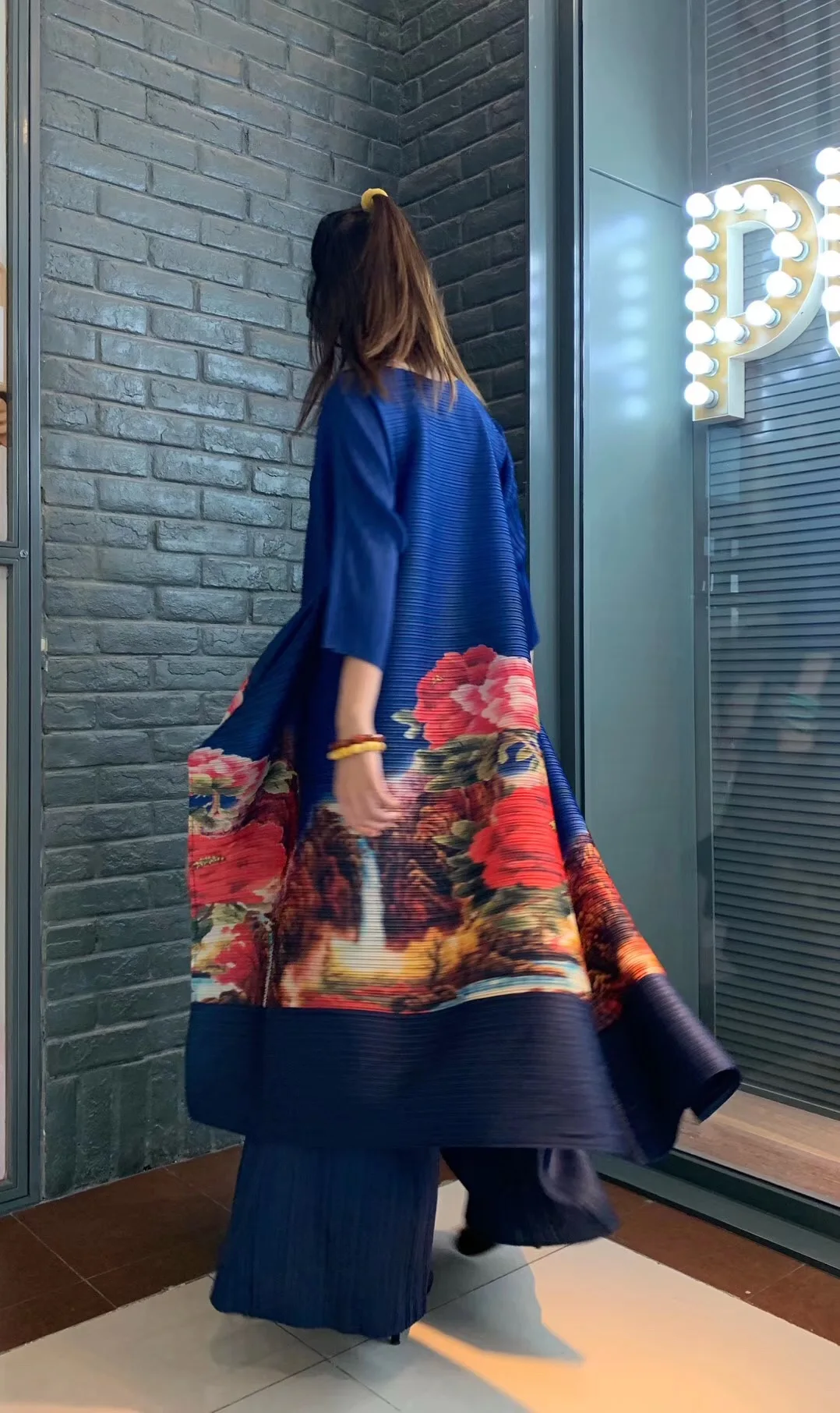 MIYAKE плиссированные Женские Новые цветочные плиссированные платья с принтом