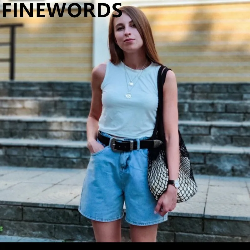 High Waist Shorts Jeans Korean Style 