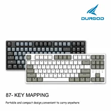 Игровая Механическая вишневая клавиатура Durgod k320 с 87 клавишами, проводная клавиатура pbt usb type-c, коричневый, синий, красный, серебристый, бесшумный красный