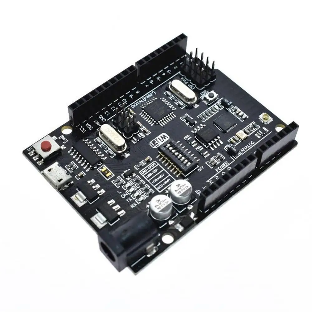 WiFi R3 ATmega328P+ ESP8266(32 Мб памяти) USB-TTL CH340G для NodeMCU робот DIY аксессуары