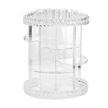 

Newly 360 Rotating Crystal Cosmetic Storage Box Multifunction Detachable Makeup Organizer BN99