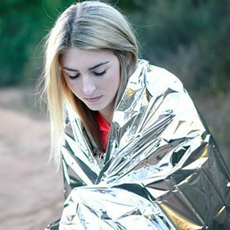 

Curtain Military Blanke Emergency Thermal Blanket Outdoor WaterProof Survival Rescue Blanket Foil Thermal Space First Aid Rescue