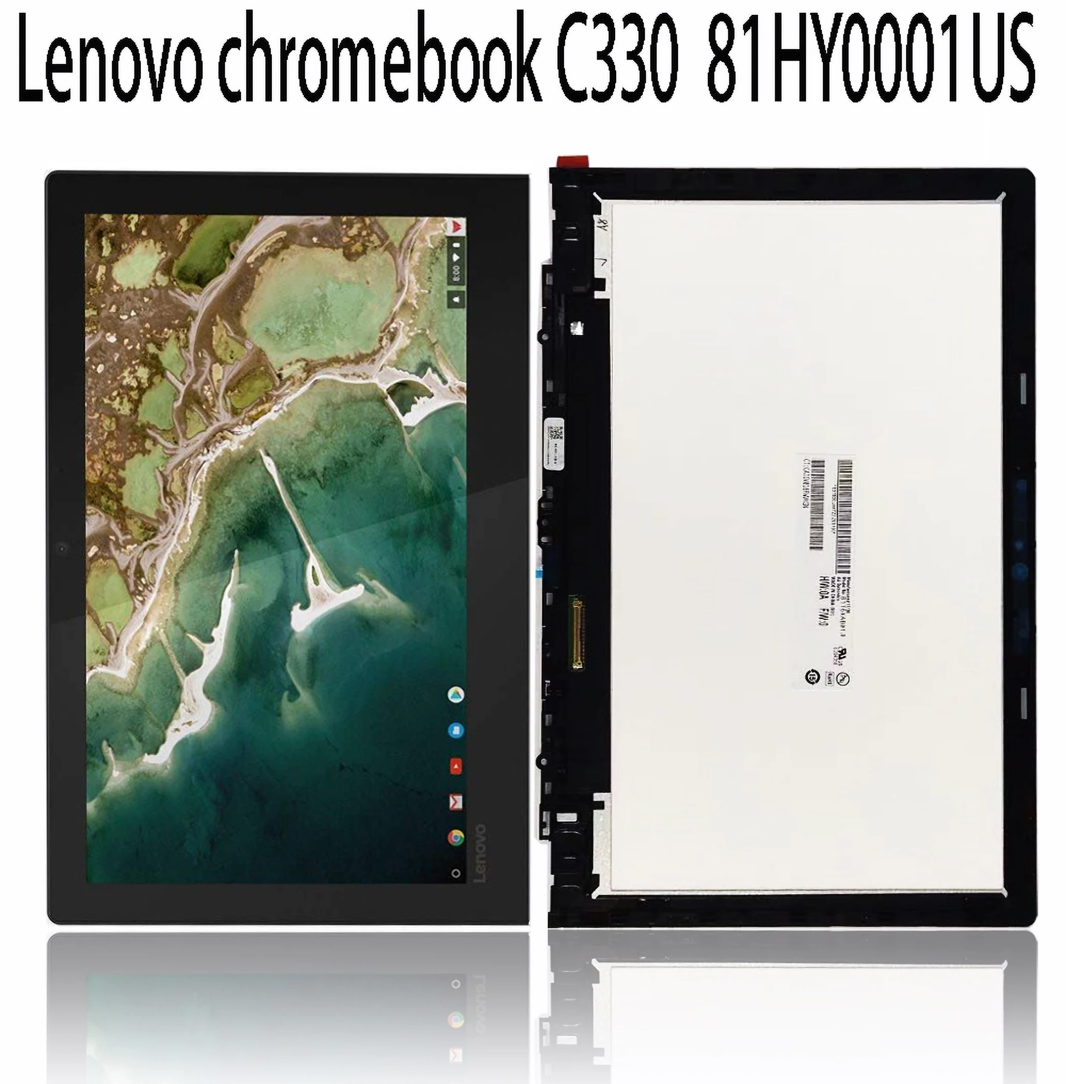 Lcd Da 11.6 "Pollici Con Pannello A Sfioramento Per Lenovo Chromebook C330 Display Lcd 81Hy0001Us + Vetro Digitalizzatore Touch Screen