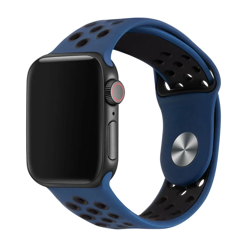 Спортивный ремешок для наручных часов Apple Watch 38 мм 40 мм 42 44 мм замена силиконовый браслет ремешок для наручных часов iWatch серии 4/3/2/1 81010 - Цвет ремешка: 4