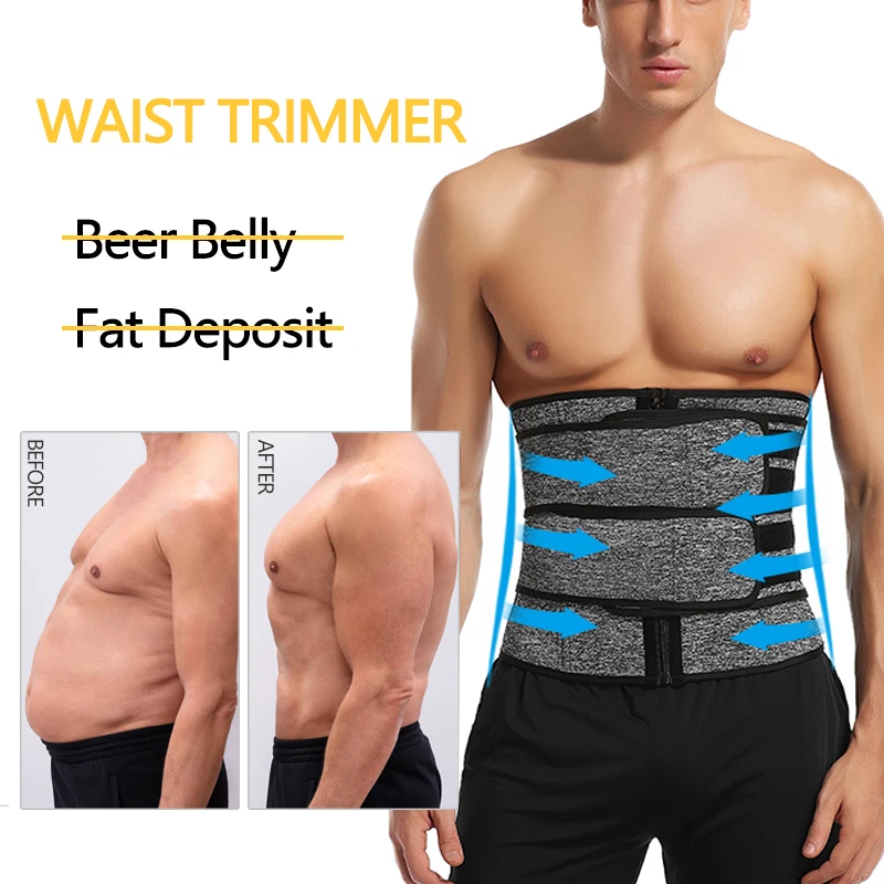 Women&Men Waist Trainer Belt Tummy Control Workout Waist Sauna Sweat Girdle Sport Waist Trimmer Slim Belly Band Slim Fat Burn