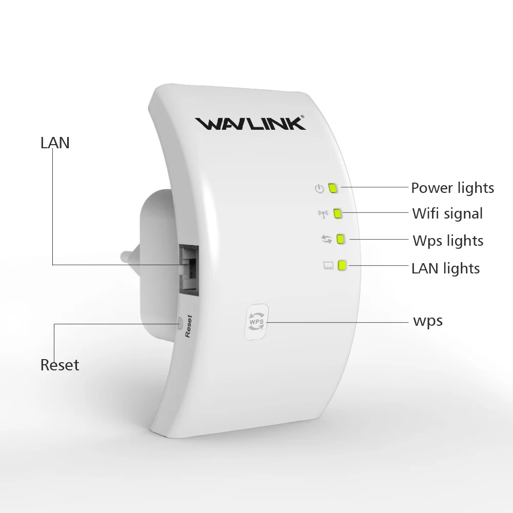 Портативный Wi Fi ретранслятор Wavlink 2 4G 300 Мбит/с 802.11n/b/g усилитель сигнала дальность