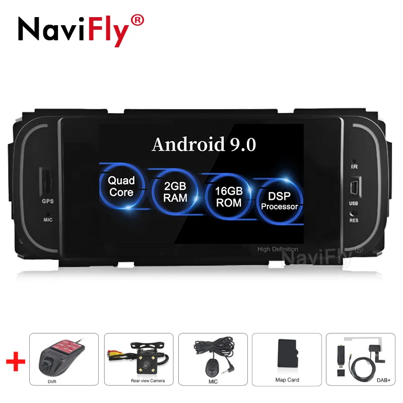 camera dvr dab NaviFly 1din android 9 Автомобильный мультимедийный DSP DVR плеер для Jeep/Chrysler/Dodge/Liberty/Wrangler/Sebring/Grand Cherokee радио gps - Цвет: camera dvr dab