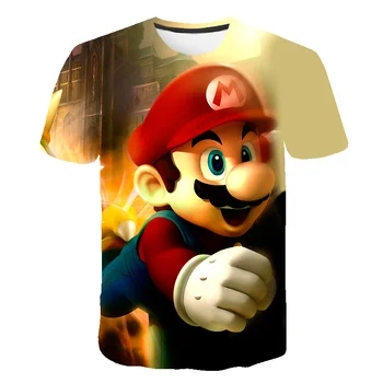 

2020 3D print t-shirts Mario boys clothes New Harajuku style Classic game Mario Bros fashion hip hop kids clothes Street T-shirt