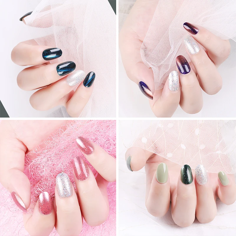 

30pcs Full Cover UV Gel Glitter False Nail Artificial Tips for Decorated Design Press On Nails Art Fake Extension Tips F662