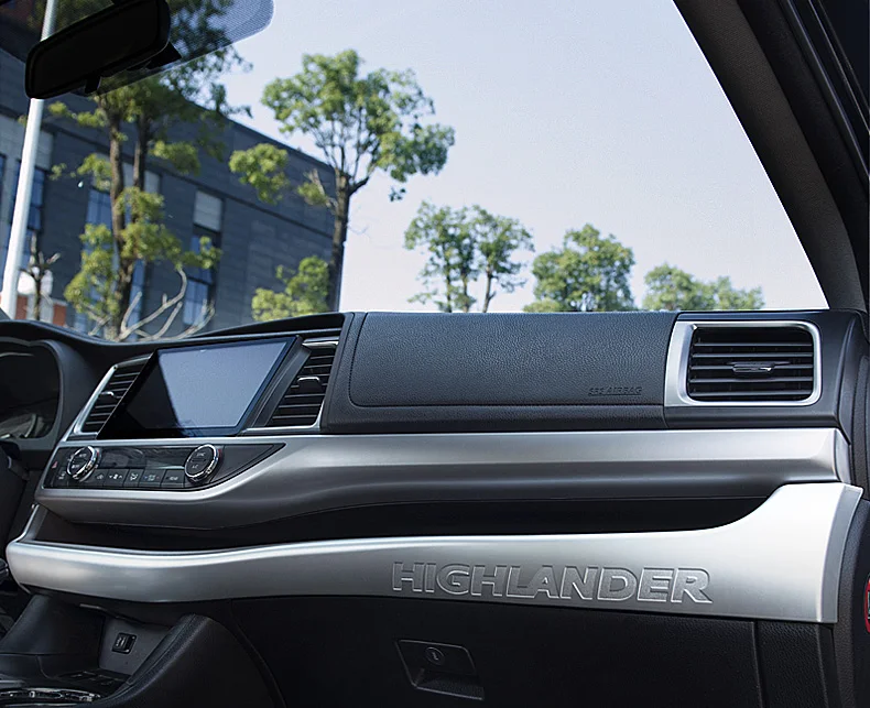Aiwins автомобильный Стайлинг для Toyota Highlander- аксессуары интерьерная Автомобильная средняя консоль полоса декоративная накладка