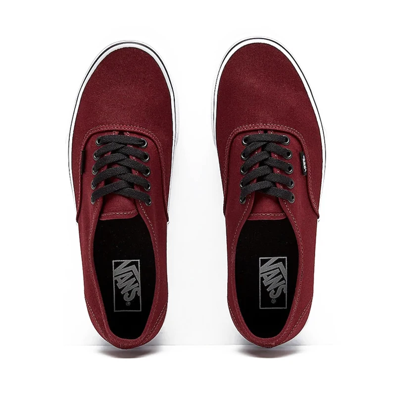 Оригинальные VANS Аутентичные пары моделей скейтбординга парусиновая обувь с низким берцем на шнуровке уличный стиль легкий прочный VN000EE3RED