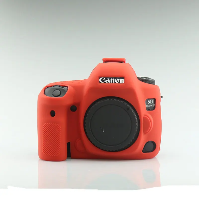 5D4 Red Силиконовые Камера чехол для цифровой однообъективной зеркальной камеры Canon EOS R 1300D T6 M50 5D II III IV 5D3 5D4 4000D T100 800D T7i 6D II 6D2 80D 200D 250D SL2 SL3 750D - Цвет: 5D4 Red