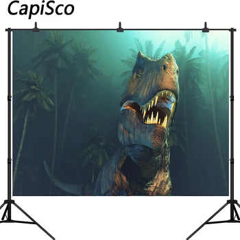 

Capisco Photography Backdrop Jurassic Park World Dinosaur Theme Party vinyl Background Birthday Decorations Photo Studio Props