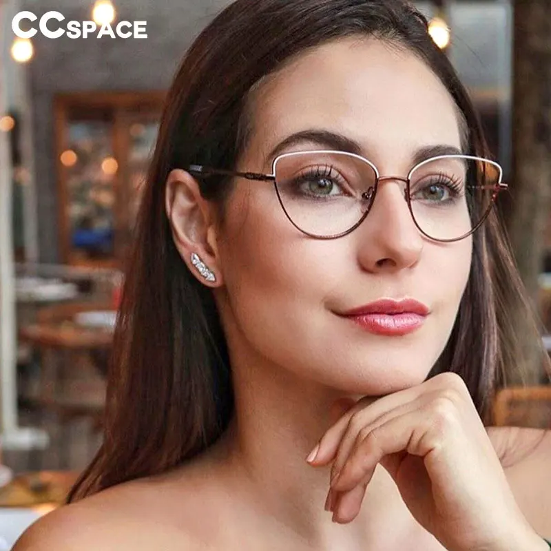 

45969 Cat Eye Retro Simple Glasses Frames Men Women Optical Fashion Computer Glasses
