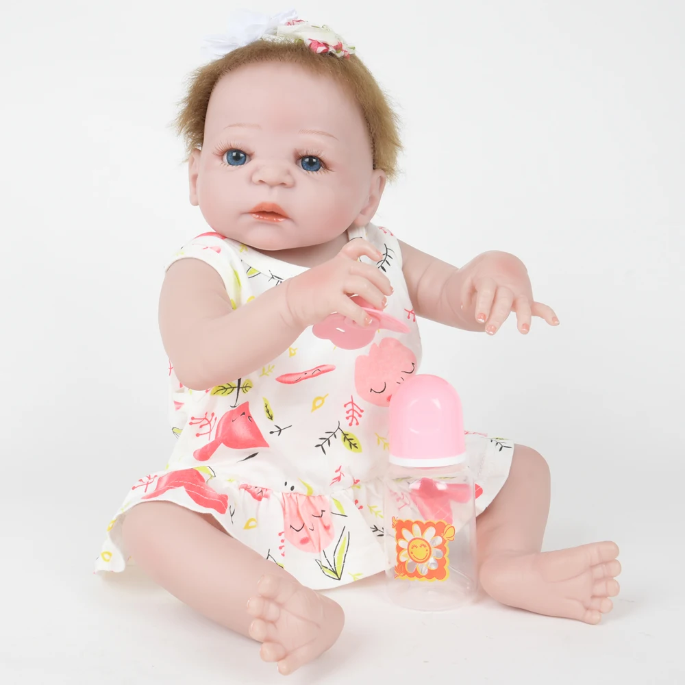 55 см элегантный Bebe Reborn силиконовая виниловая ткань тело реалистичные Новорожденные Реалистичные модные детские куклы игрушки для детского дня подарки для детей