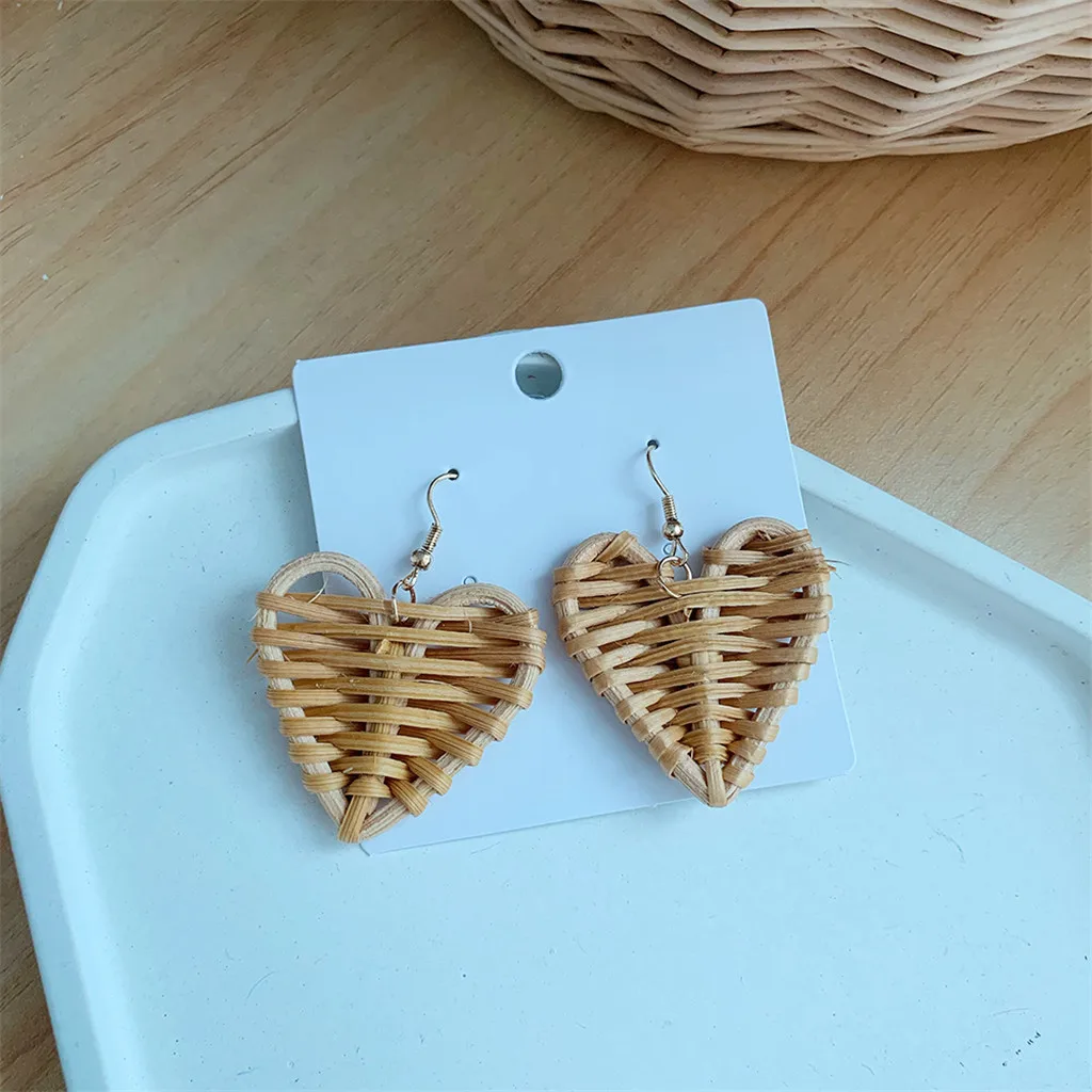 Серьги для женщин Роскошные модные женские бамбуковые Ротанговые