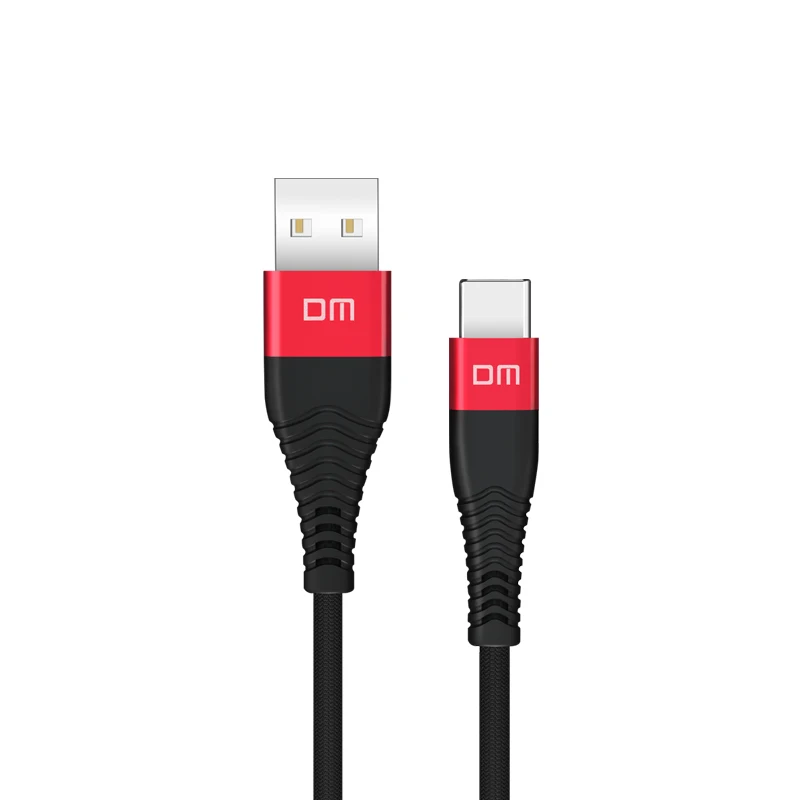 DM usb type C кабель для xiaomi redmi k20 pro USB C кабель для мобильного телефона Быстрая зарядка type C кабель для устройств usb type-C - Цвет: Black