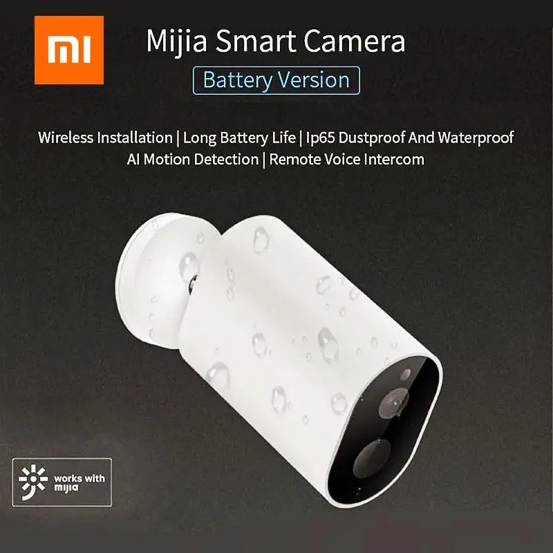 

Xiaomi Mijia Smart Camera CMSXJ11A 1080P 120 Degree F2.6 AI Humanoid Detection IP Cameras Waterproof Nighte Version Baby Monitor