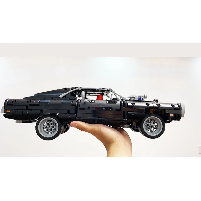 En stock 2020 lepining serie de coches técnica Supercar Dom's Dodged Charger 42111 modelo Lepinblocks bloques de construcción ladrillos de juguete - 4