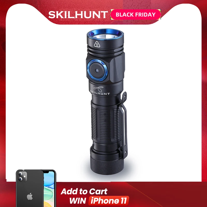  2019 arrival SKILHUNT M150 CREE XP-L2 LED 750 Lumens USB Edc-Torch magnetic charging flashlight wit - 4000004118467