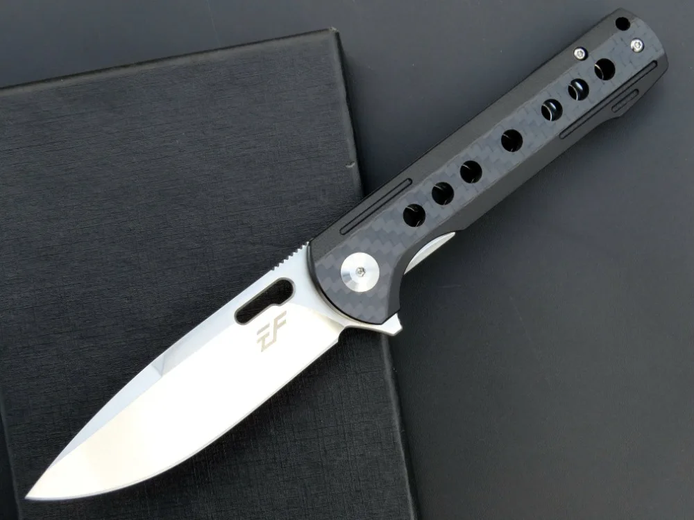 Складной нож Eafengrow EF910 D2 лезвие+ G10 нож с ручкой из углеродного волокна инструмент для выживания кемпинга карманный нож для охоты уличный инструмент EDC