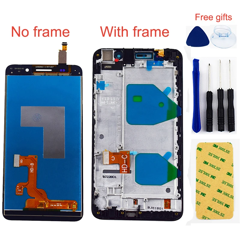 Цена Для huawei Honor 4X Che2 L12 Che2 L23 Che2 L11 Che1 L04 ЖК дисплей Дисплей монитор + Сенсорный экран планшета Сенсор Панель сборка Рамка
