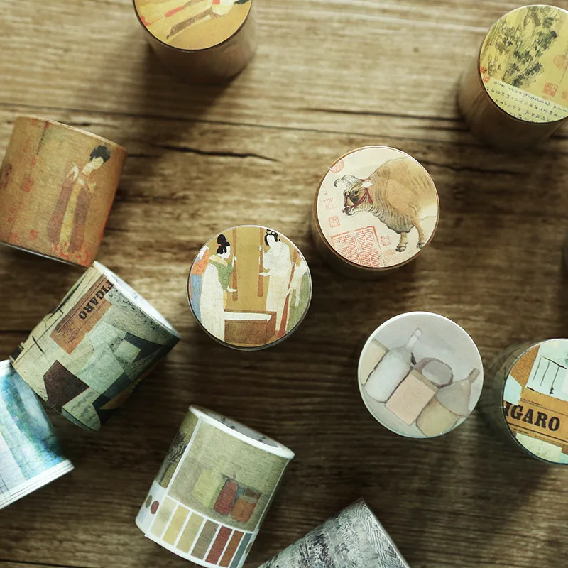 

Chinese style Tape Decorative Washi Vintage Tearable Stickers Adhesive Tape Decor DIY Diary Planner Photo Albums
