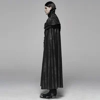 PUNK RAVE Men's Noble Gothic Gorgeous Long Cloak Big Hem Handsome Winter Coat Party Club Halloween Cosplay Cape Mens Coats 2