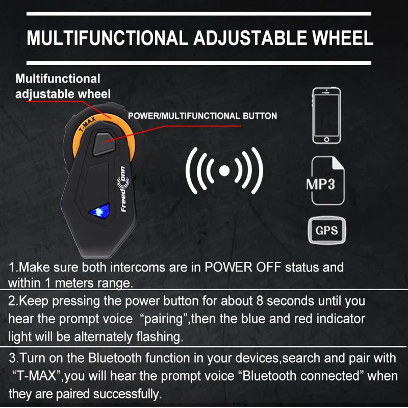 Мотоциклетный шлем, bluetooth-гарнитура, 6 всадников, 1000 м, Intercomunicador, мотоциклетный шлем, домофоны, bluetooth-гарнитура