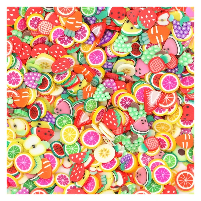 1000pcs Cartoons Fruit Slices Addition For Nail Art Slimes Charm Filler For Diy Slimes Accessories Supplies Decoration Toys Gift 5