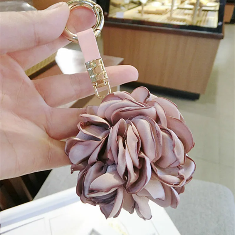 Новинка 2019 корейский женский милый брелок ручной работы с цветочным шаром и