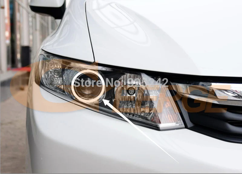 Для Honda Civic Sedan 2012 2013 2014 2015 проектор HD ультра яркий SMD СВЕТОДИОДНЫЙ ангельские