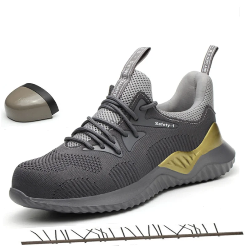 mens steel toe cap work safety trainers