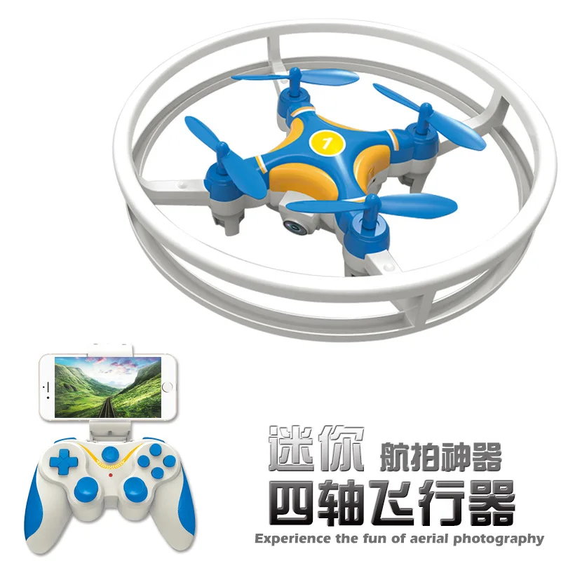 

With Protection Ring Remote-control Four-axis Aircraft Wifi Aerial Photography Mini Remote-controlled Unmanned Vehicle Remote Co