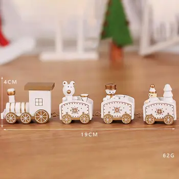 

Christmas Ornaments High Quality Wood Cute Train Ornaments Party Kindergarten Decoration Gift Toys Simple And Beautiful