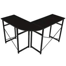 Table d'angle sur pied pour ordinateur portable, mobilier de bureau, moniteur, Table d'étude moderne, 123 103x40x72.5cm, HWC