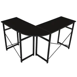 Table d'angle sur pied pour ordinateur portable, mobilier de bureau, moniteur, Table d'étude moderne, 123 103x40x72.5cm, HWC 