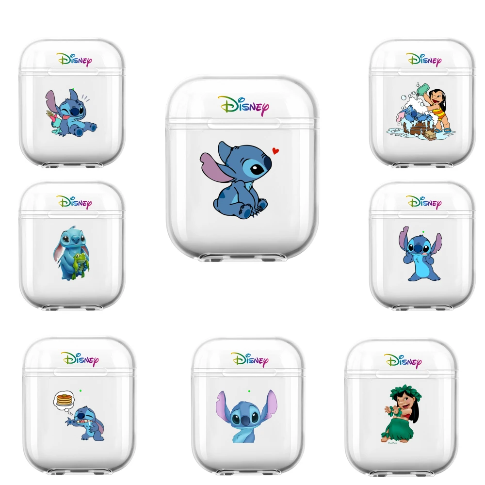 Мультяшный Прозрачный чехол для беспроводного Bluetooth Apple Airpds1 2 Disney Stitch and Lilo |