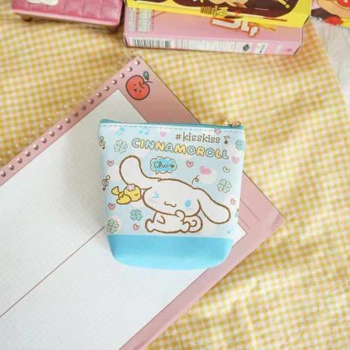 1pc Stitch Leather Coin Purses Casual Pu Coin Wallet Lady Fashion Cute Melody Pattern Cartoon Dollar Money Key Bag - Цвет: cinnamoroll