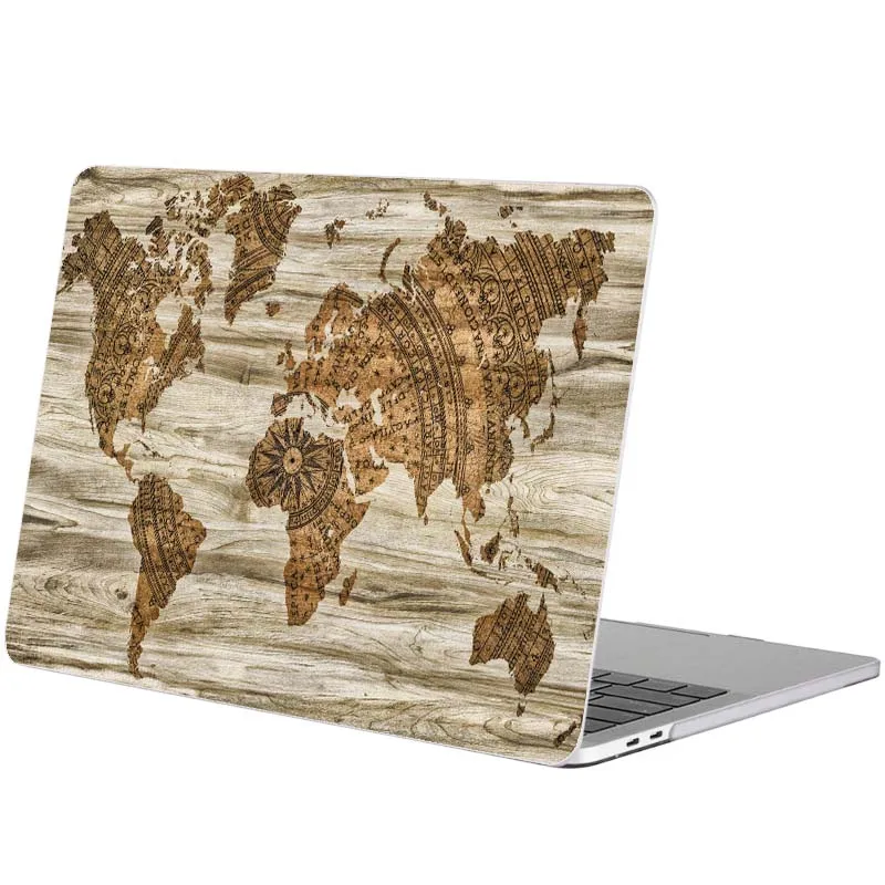 Деревянная текстура карта мира наклейка для ноутбука Macbook Pro 1" Air retina 11 12 13 15 дюймов Mac Наклейка для книги защитная пленка