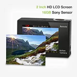 4K Экшн-камера с двойным экраном Ultra HD 16MP видеокамера Спортивная камера 4k+ пульт дистанционного управления+ набор аксессуаров